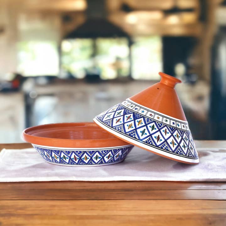Kamsah – wholesale Cooking pot – Bohemian Supreme Blue Large Tagine Pot