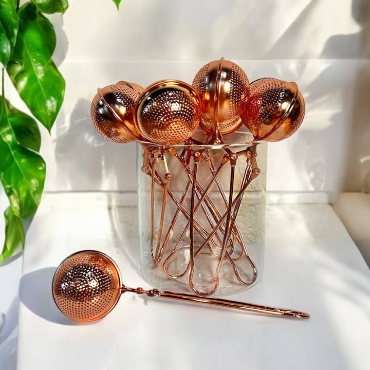 Bamboo Switch - Wholesale Tea Strainer/Infuser - Rose Gold Stainless Steel Tea Strainer | Infuser |Bestseller