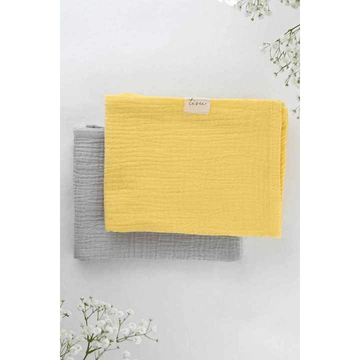 TISU muslin set, Tuscan Sun + Silver Grey for wholesale by TISU