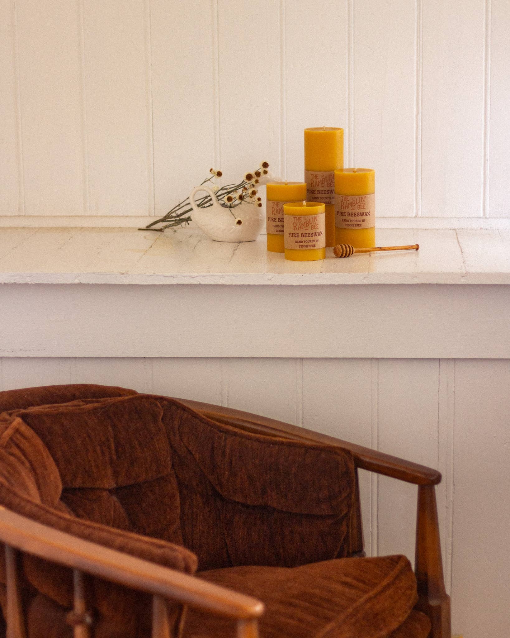 The Ramblin' Bee - Wholesale Pillar Candle - Beeswax Pillar Candle10