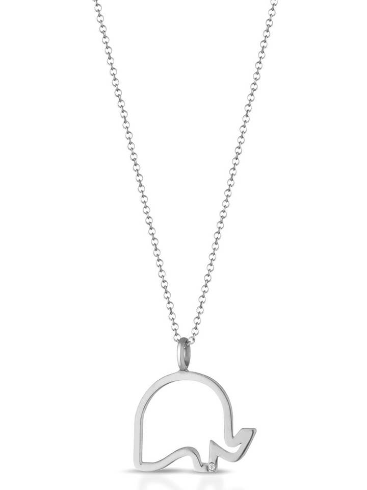 ELEPHANT AND DIAMOND NECKLACE for wholesale by Melissa jewels