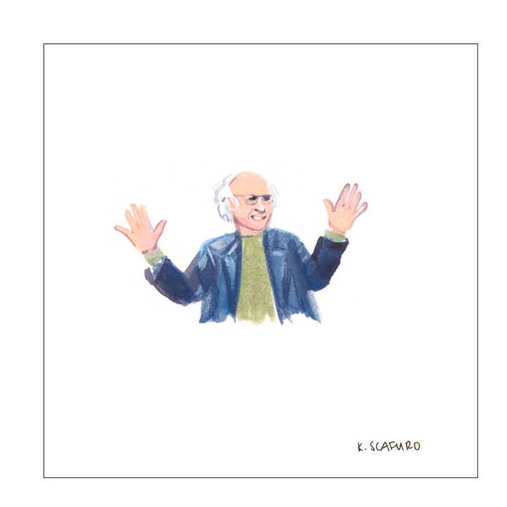 Kleine Larry David Print voor wholesale door Kimmy Makes Things