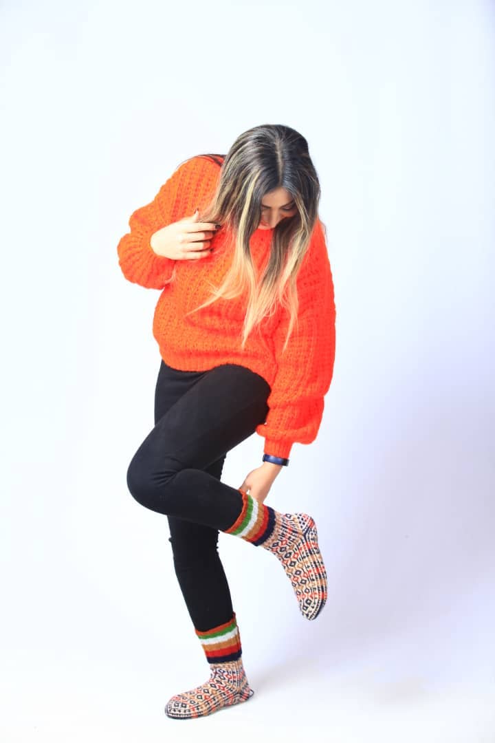 SONNATI - Wholesale Sock Slippers - Unisex - Unisex Wool House Sock Slipper - Brand Name: Zoe (SK 84)9