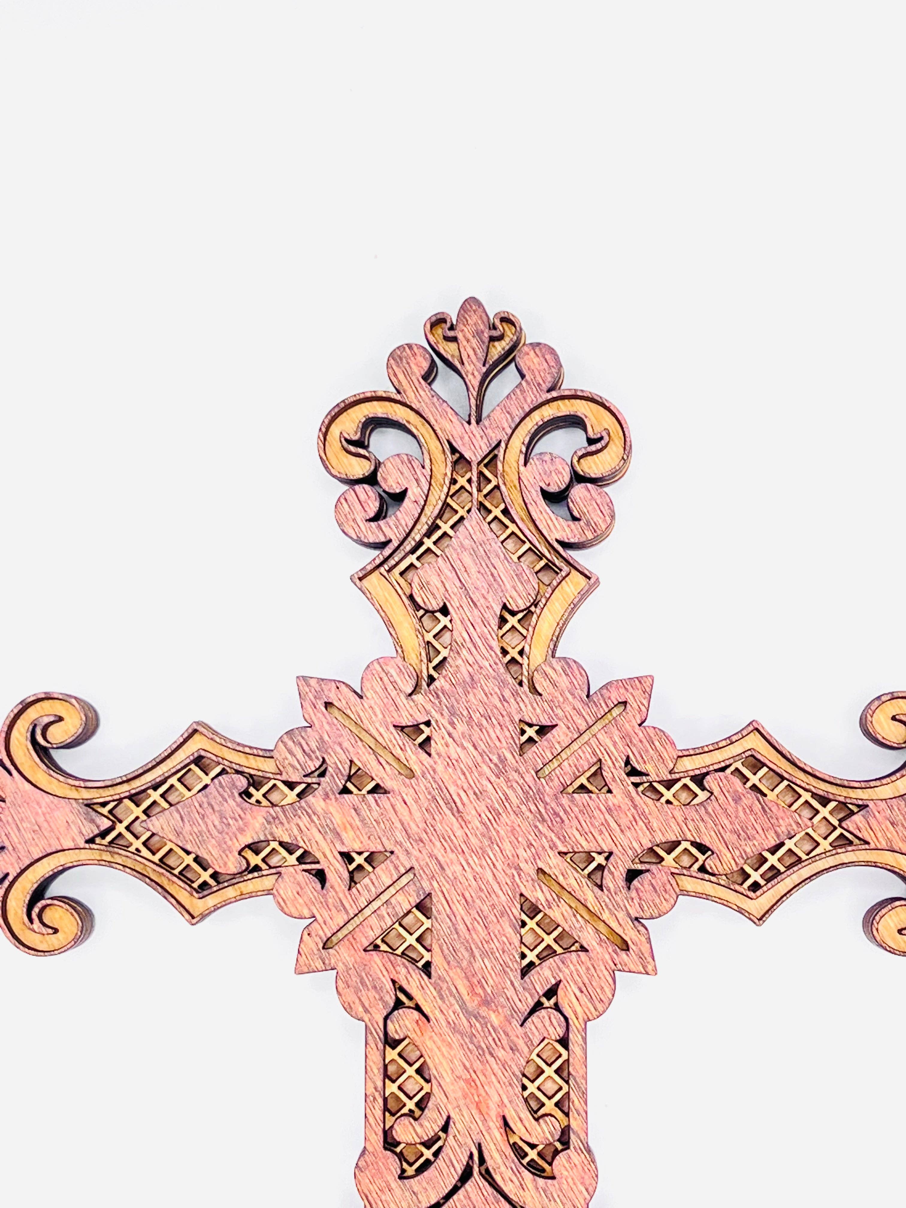 Lexo Creations - Wholesale Wall Cross - Cross, Three Layer Wood3