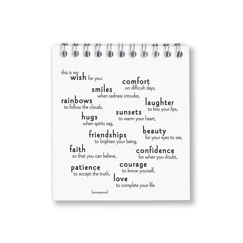 Quotable - Wholesale Notepad - Spiral Notepads - SP158 - My Wish For You (Anonymous)
