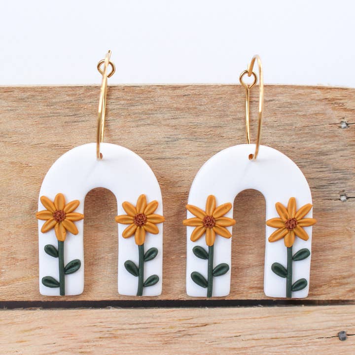 Merry In May - Wholesale Dangle Earrings - Papaver - Zonnebloemen0