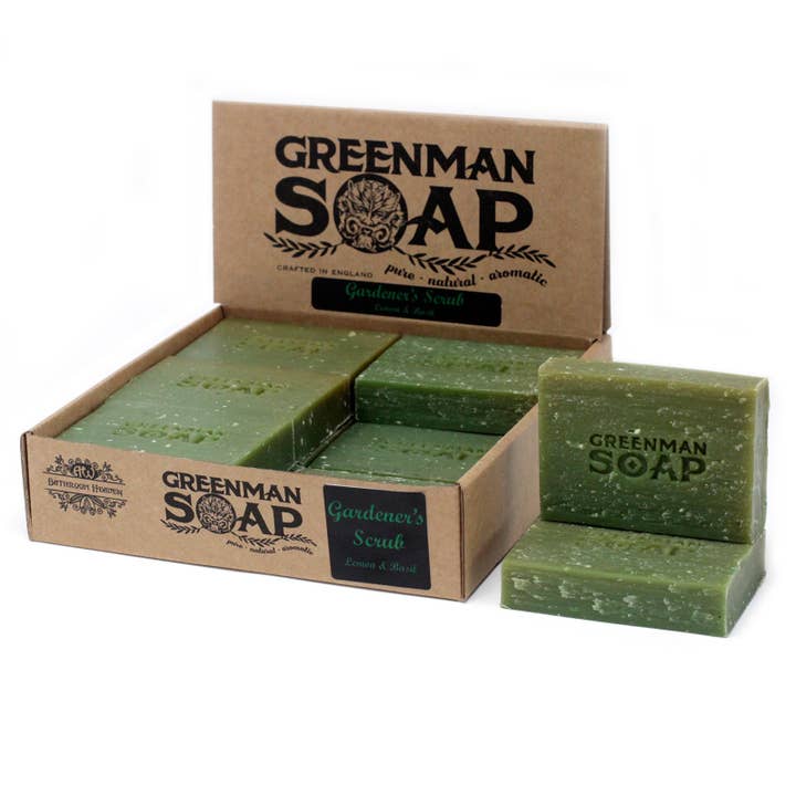 Ancient Wisdom - Wholesale Bar Soap - Greenman Soap 100g - Gardener's Scrub