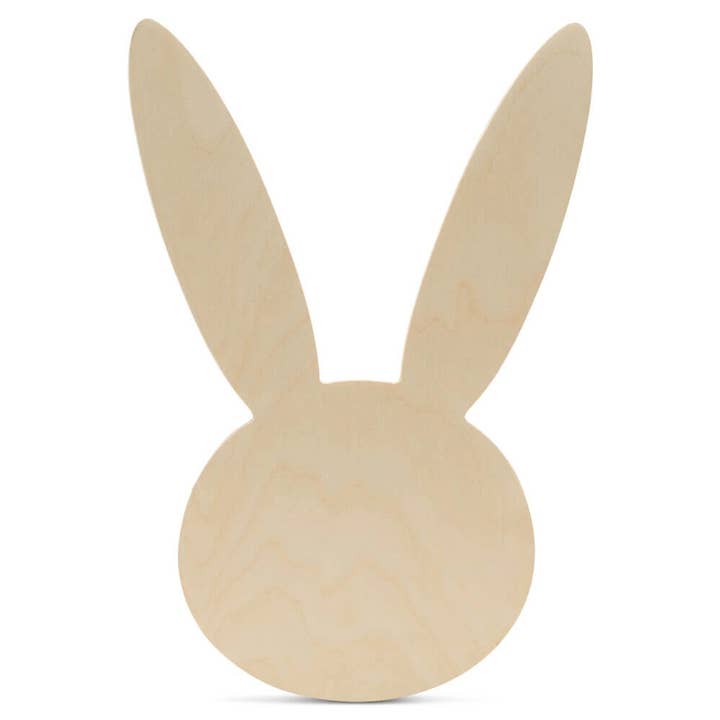 Wood Bunny Face Cutout for wholesale by Woodpeckers Crafts