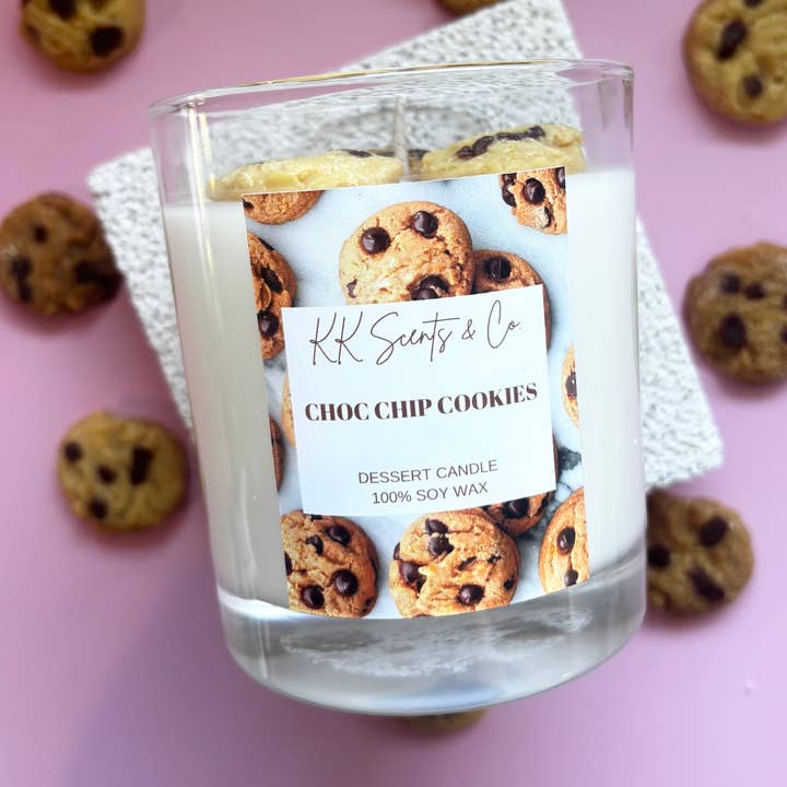 Choc Chip Cookies Dessert Soy Candle for wholesale by KK Scents & Co.