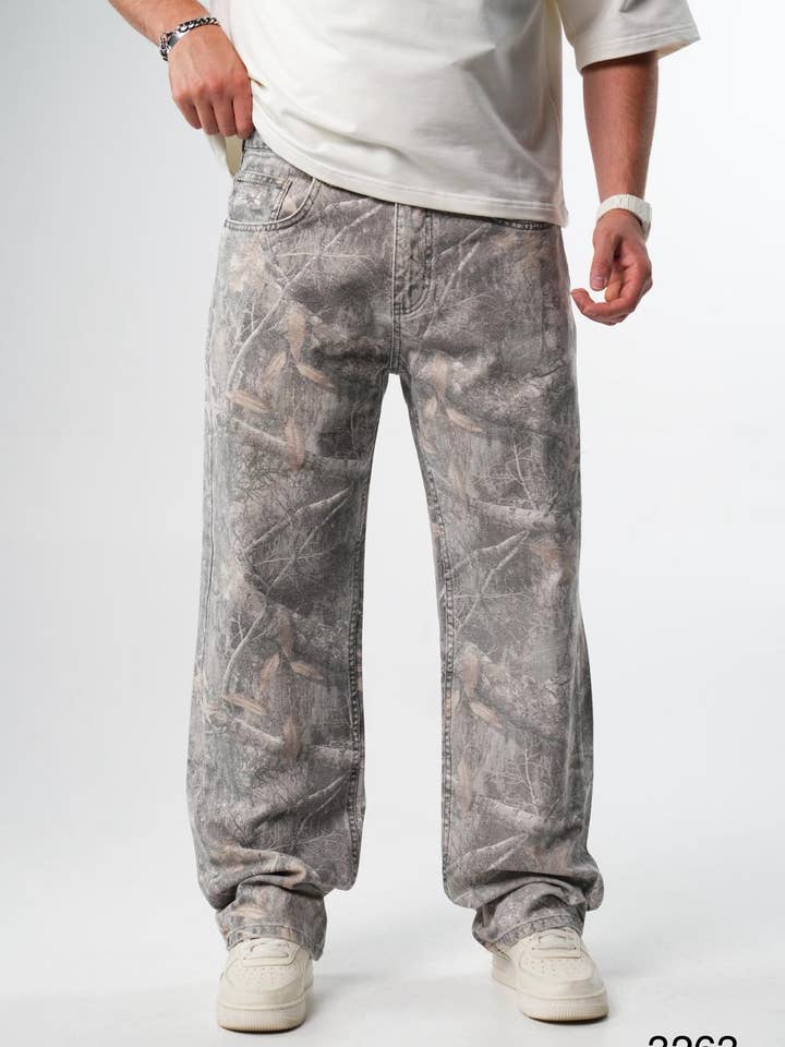 PremiumDenim - Wholesale Jeans - Men's - Baggy Digital Print Denim Jeans1