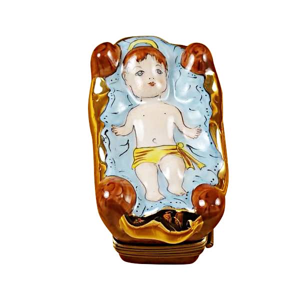 Rochard – wholesale Decorative box – Hand Painted Porcelain Baby Jesus Limoges Box from France