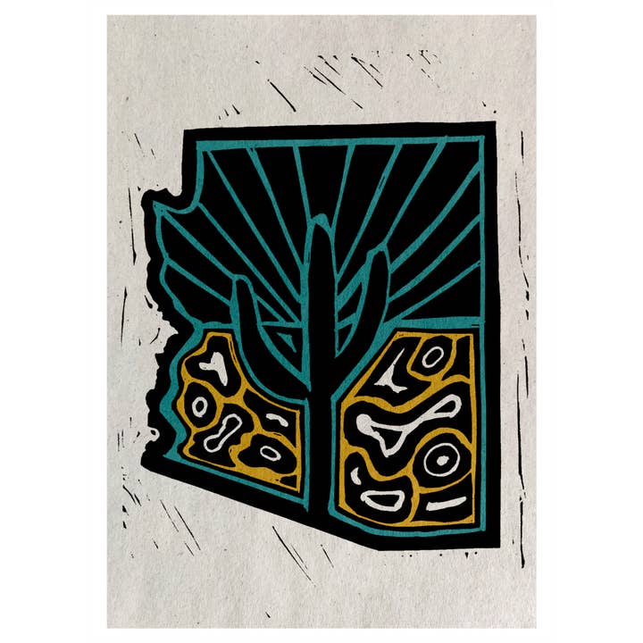 Grand Canyon State-kort for engroshandel hos PrintsOnTheTrail