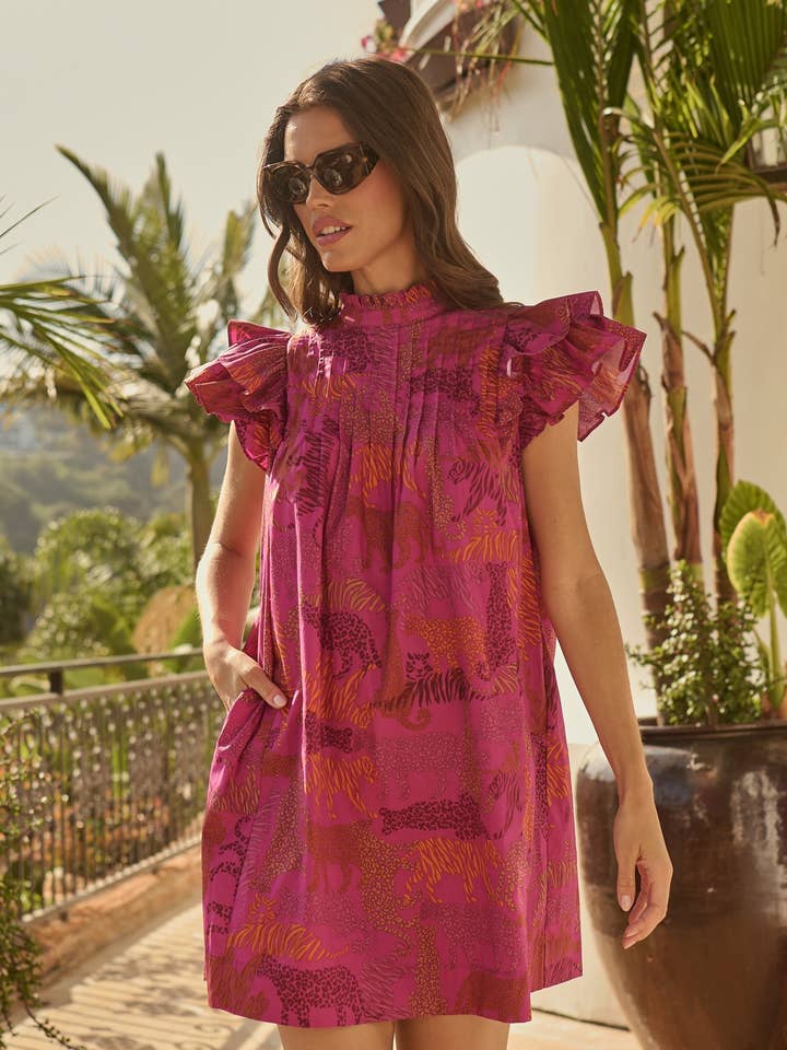 In the Jungle Lovel Shift Mini Dress for wholesale by Sugarlips