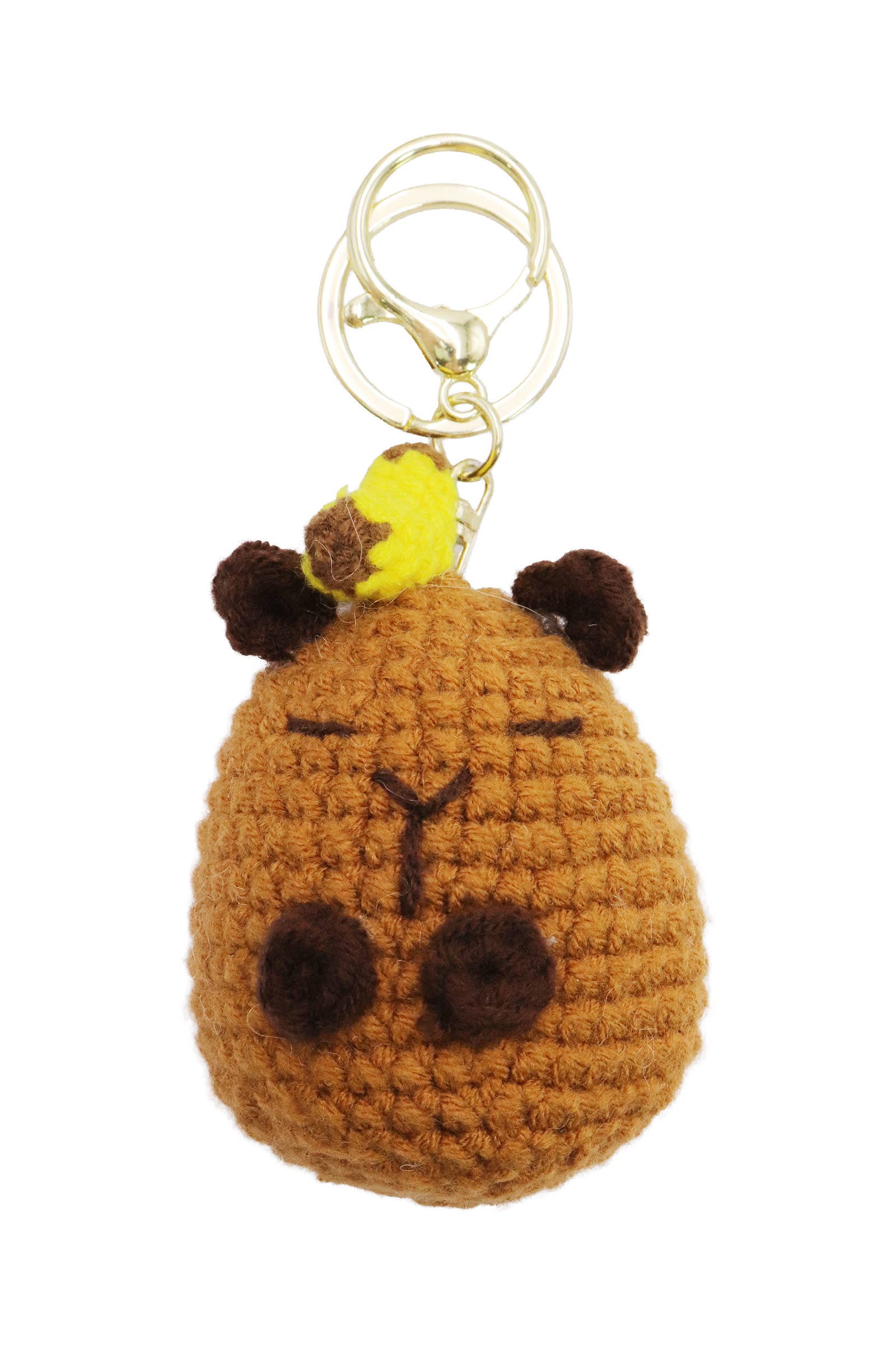 ASSORTED Capybara Fruits And Veggies Crochet Key Chain for wholesale on Faire12