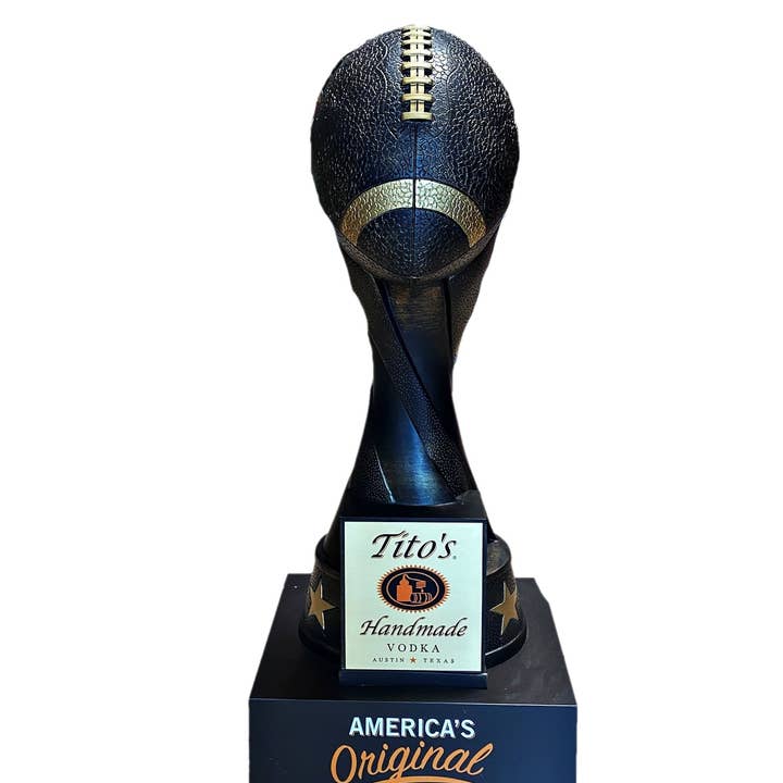 Tito's Vodka Football Trophy Pre-Owned Statue for wholesale by LM Treasures