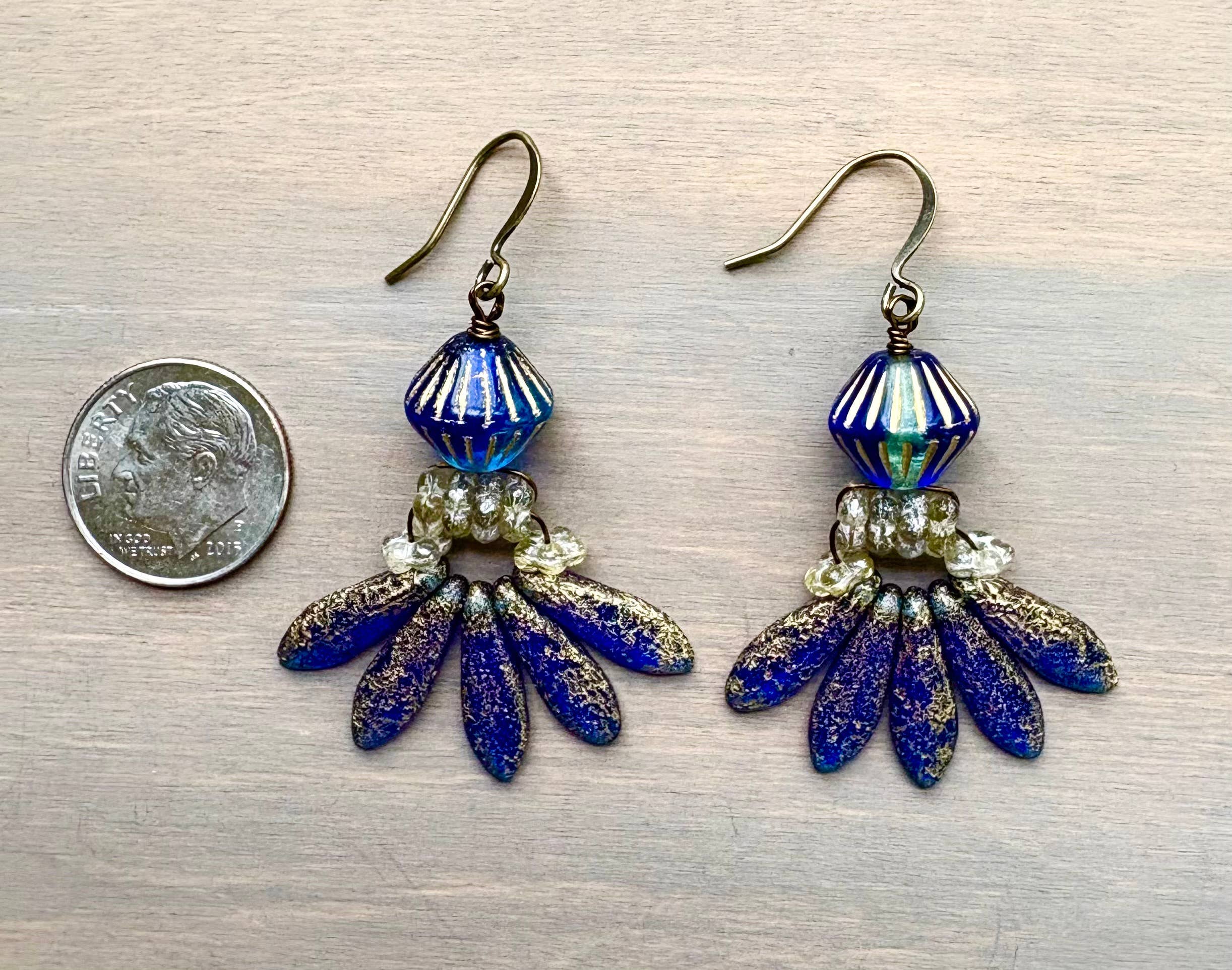 Twist Style - Wholesale Dangle Earrings - Denim Dagger Drop Earrings2