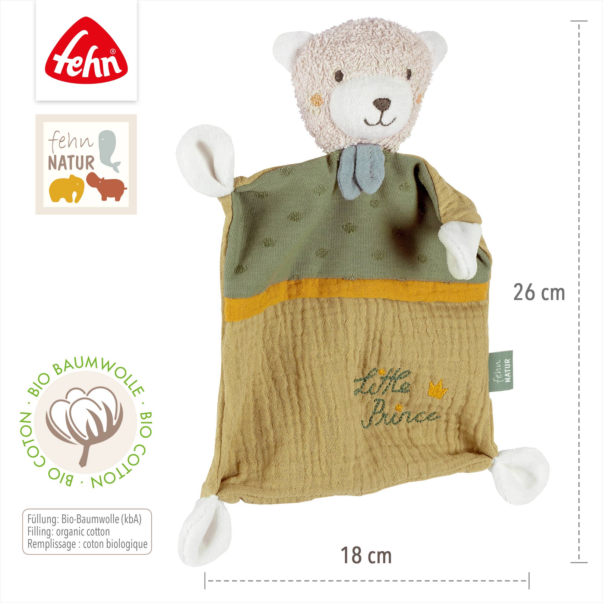 Fehn – wholesale Gosefilt - Baby – Björntäcke ”Prince” - Sovhjälpmedel & gosedduk3