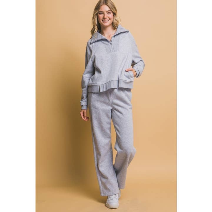 Paperdoll - Wholesale Sweatshirt - Women's - Half Zip Sweatshirt With Funnel Neck4