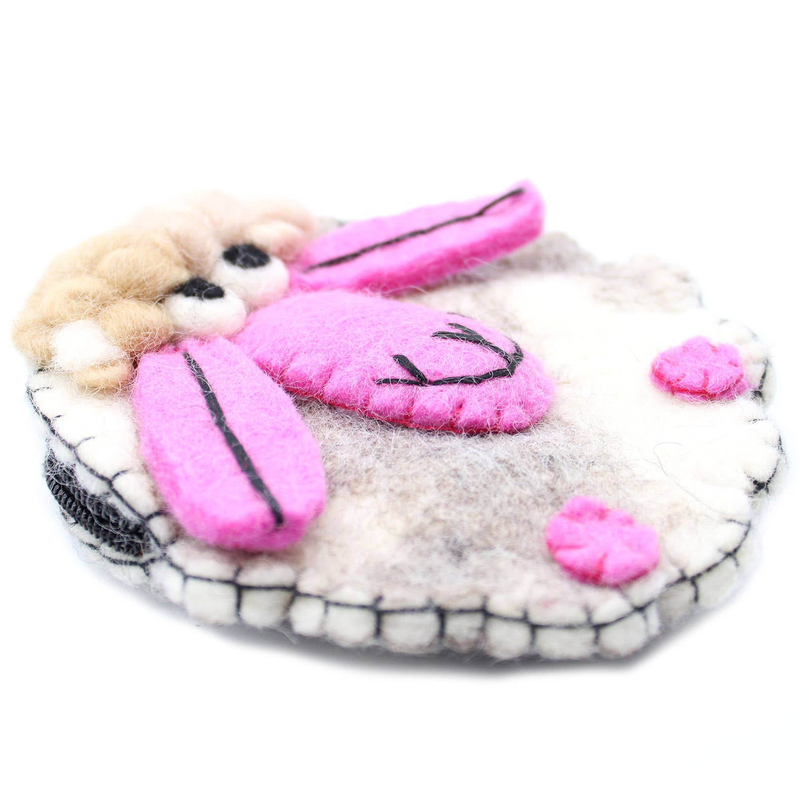 AW Artisan - Wholesale Coin Purse - Unisex - Natural Felt Purse (surt) - Happy Sheep5