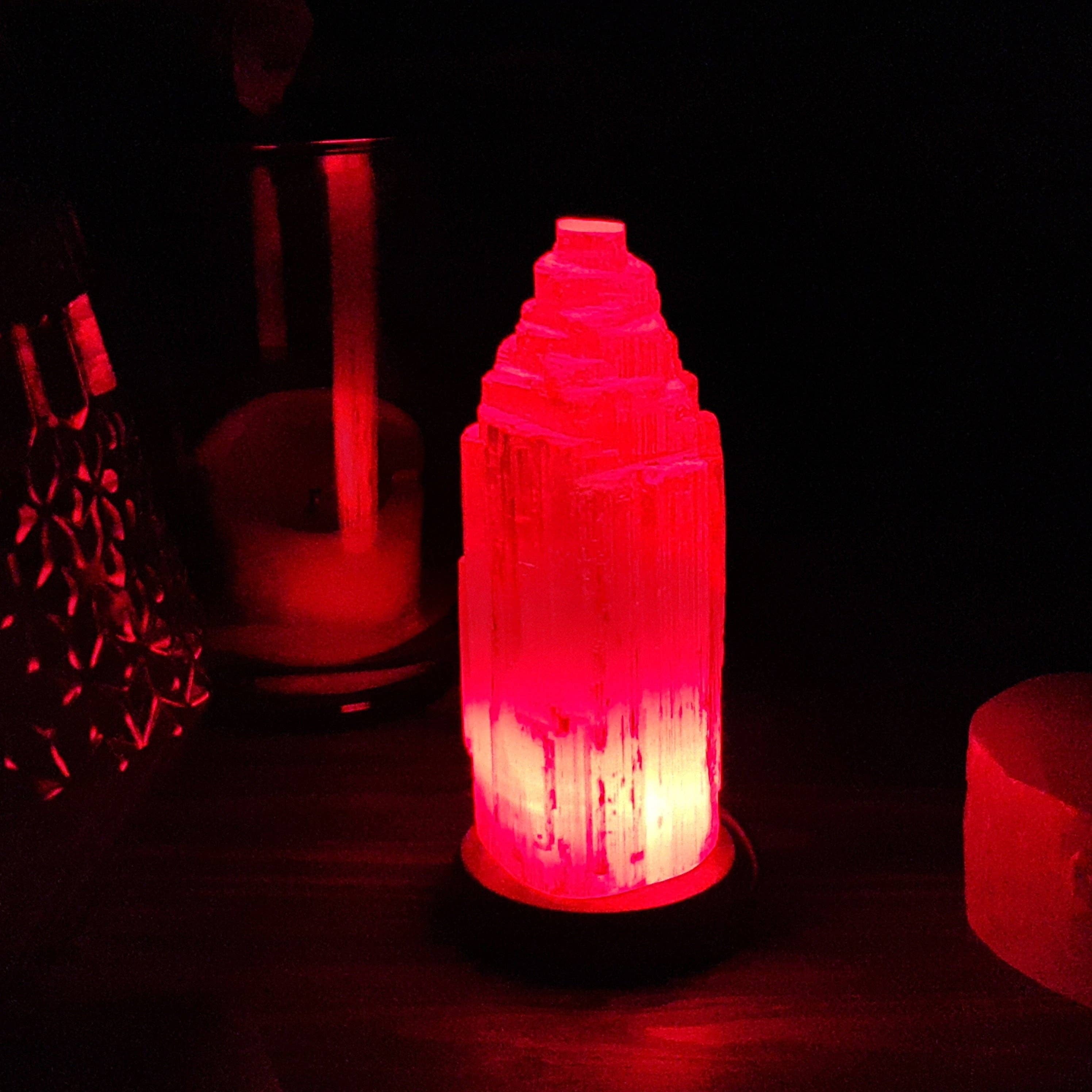 Gemstone Gifts Ltd. – wholesale Accent/desk lamp – Selenite USB lamp - Mountain (Colour changing)1