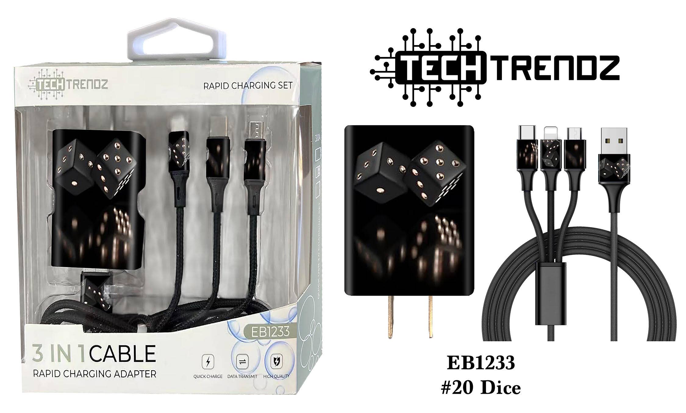 Tech Trendz – wholesale Charging cable – Quick Charging All In One Set9
