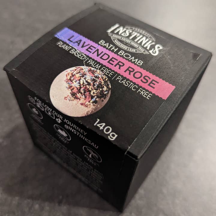 Lavender Rose Australian Pink Clay Bath Bomb for wholesale by INSTINKS