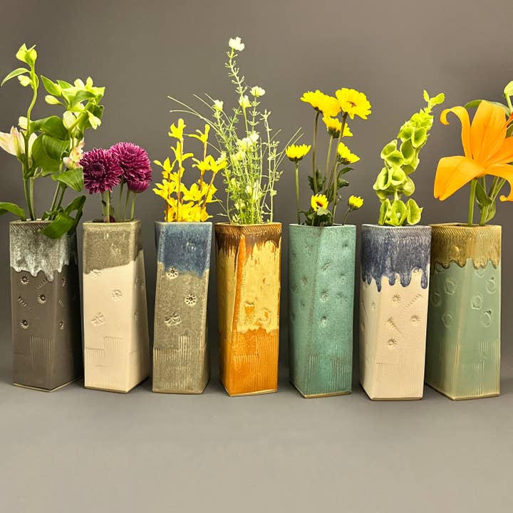 STV - Square Twisted Vase for wholesale by Macone Clay / Spooner Creek