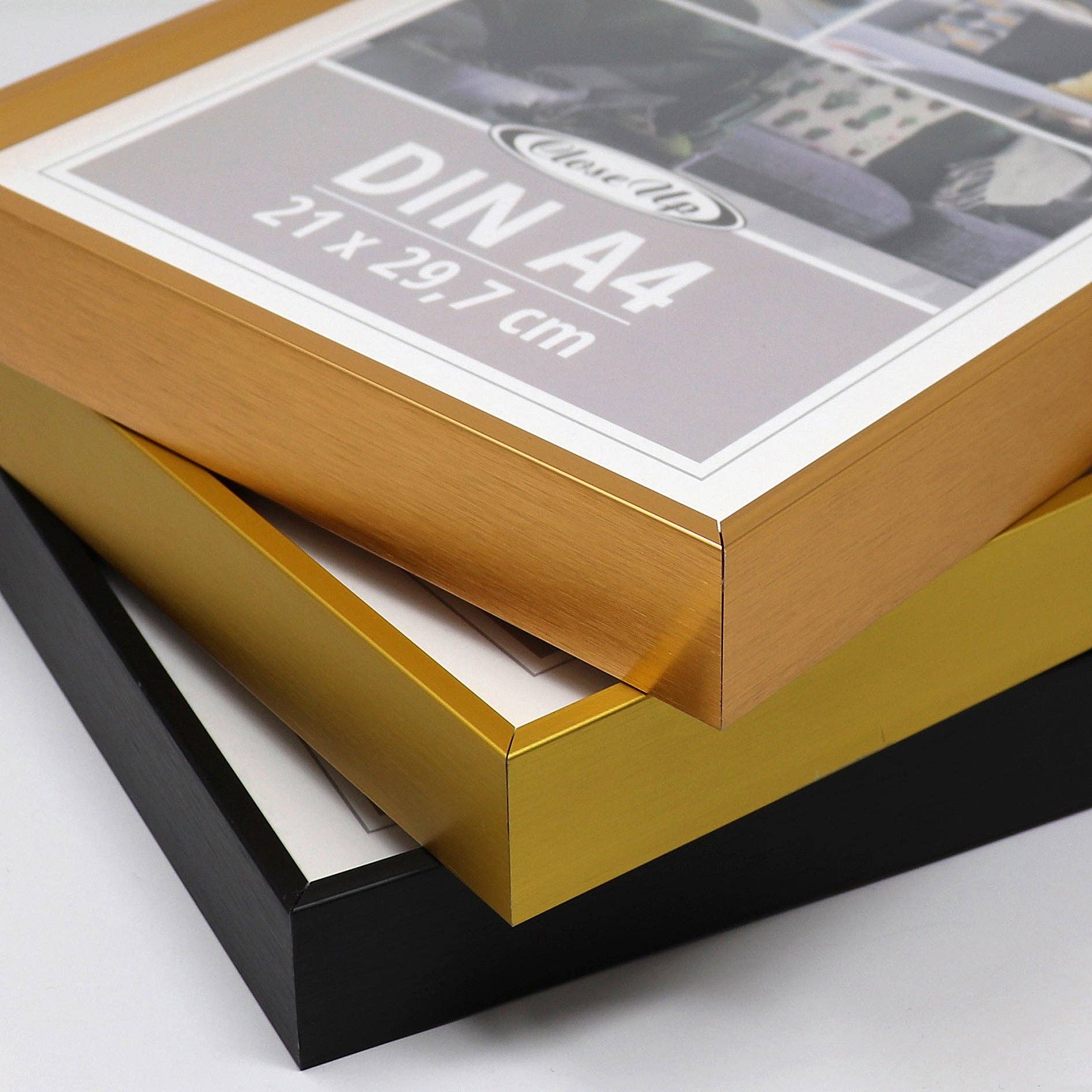 Close Up GmbH - Wholesale Picture Frame - Poster frame 21 x 29.7 cm aluminium gold DIN A43