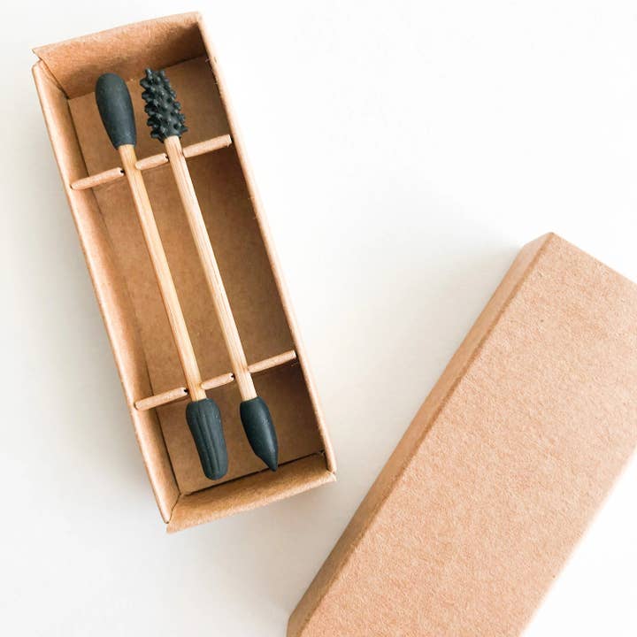 Smile Boutiques - Wholesale Cotton Swab/Q-Tip - Reusable Bamboo Silicone Q-tips | Bamboo Ear Bud