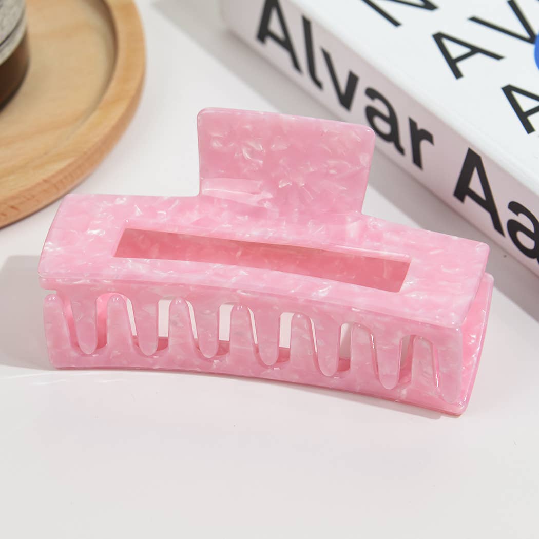 TheDivaSoap - Wholesale Hair Clip - Women's - Vintage Oversized Square Acetate Claw Clip, Eco-Friendly3