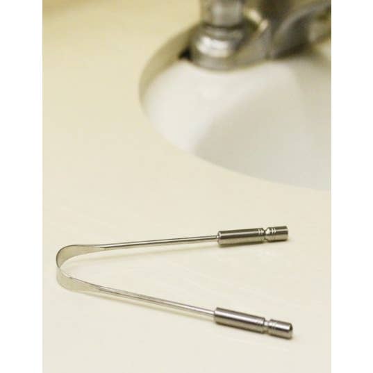 Brush With Bamboo - Wholesale Tongue Scraper - Stainless Steel Tongue Cleaner - Loose2