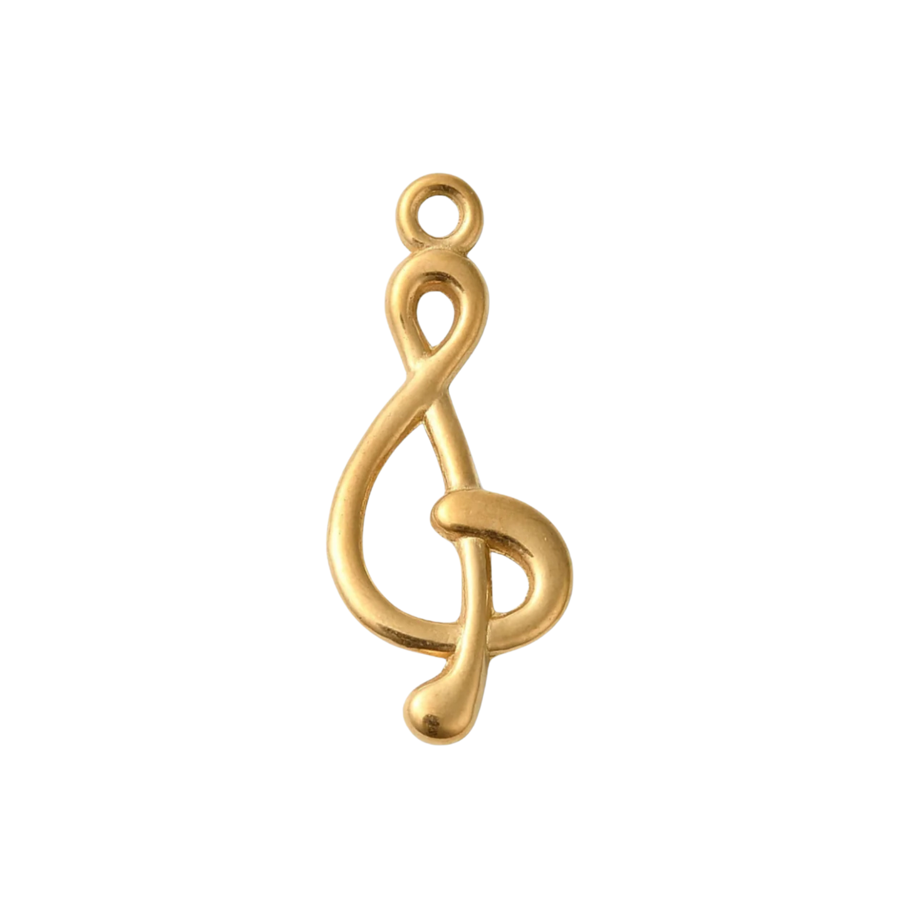 Love, Paige Designs - Wholesale Individual Charm/Pendant - Gold Stainless Steel Music Note Charm0