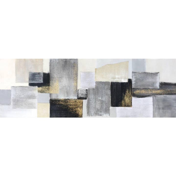 Cuadro pintado a mano «Dimensiones abstractas 150x50" para venta al por mayor de AGAVE S.R.L.