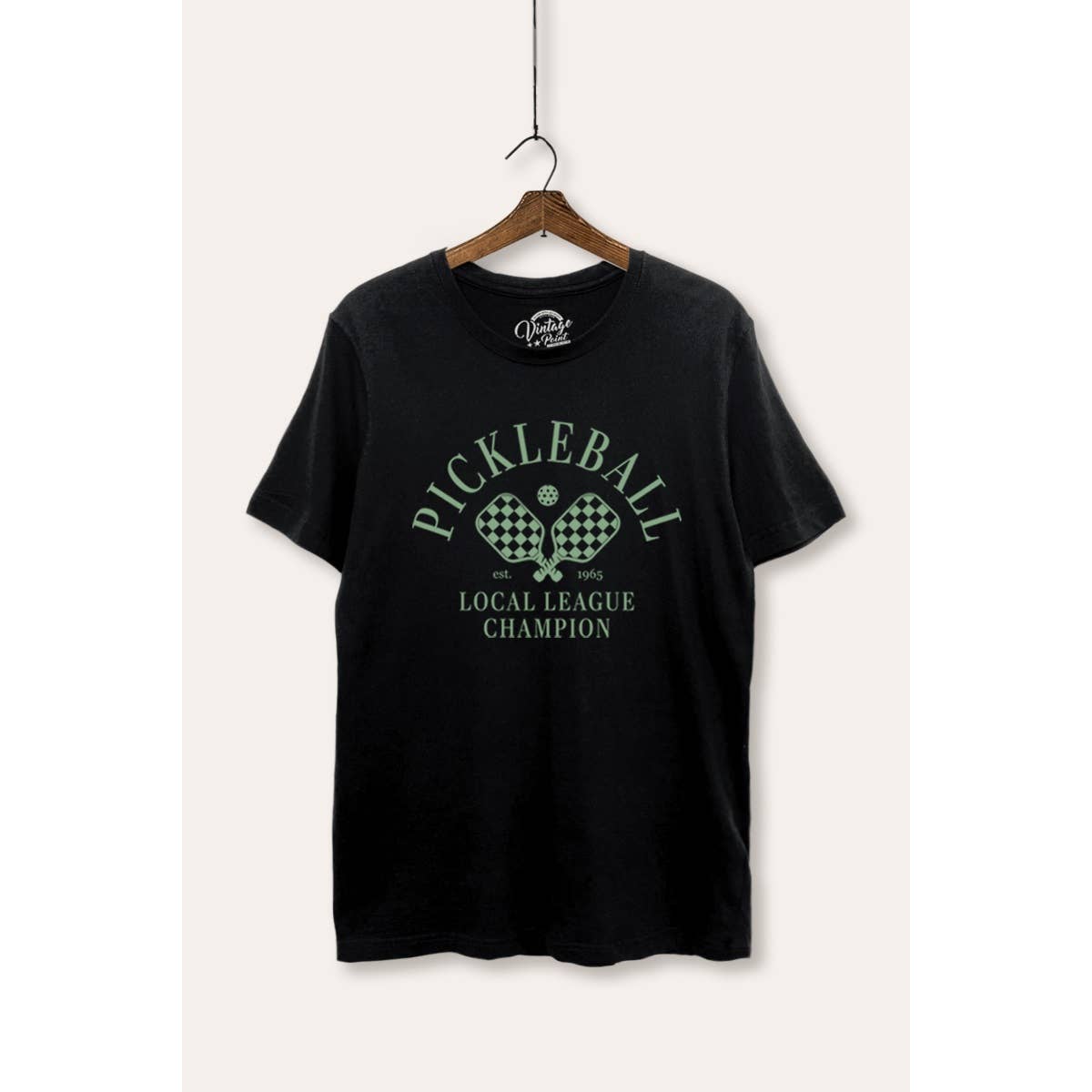 VINTAGE POINT USA - Wholesale T-Shirt (Graphic) - Women's - PICKLEBALL CHAMPION GRAPHIC BASIC T-SHIRT3