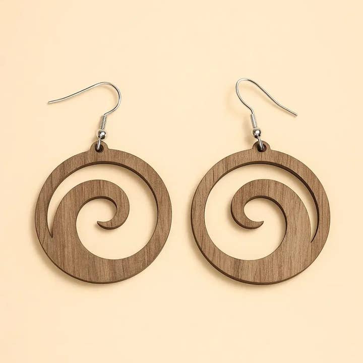 Sora – Træøreringe med Spiralform for engroshandel hos Asjeblief