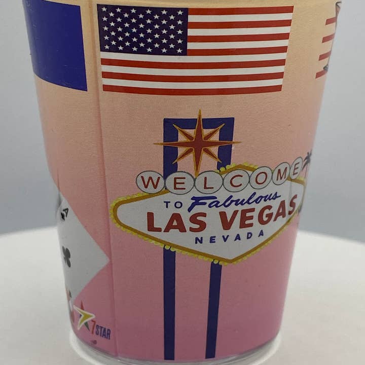 7 Star - Wholesale Shot Glass - "LAS VEGAS" Nevada Shot Glass 2 oz5