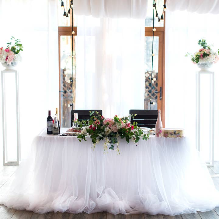 Portofino International Trading, USA - Wholesale Fabric - Tulle Fabric Bolt - 54" x 10yds - White5