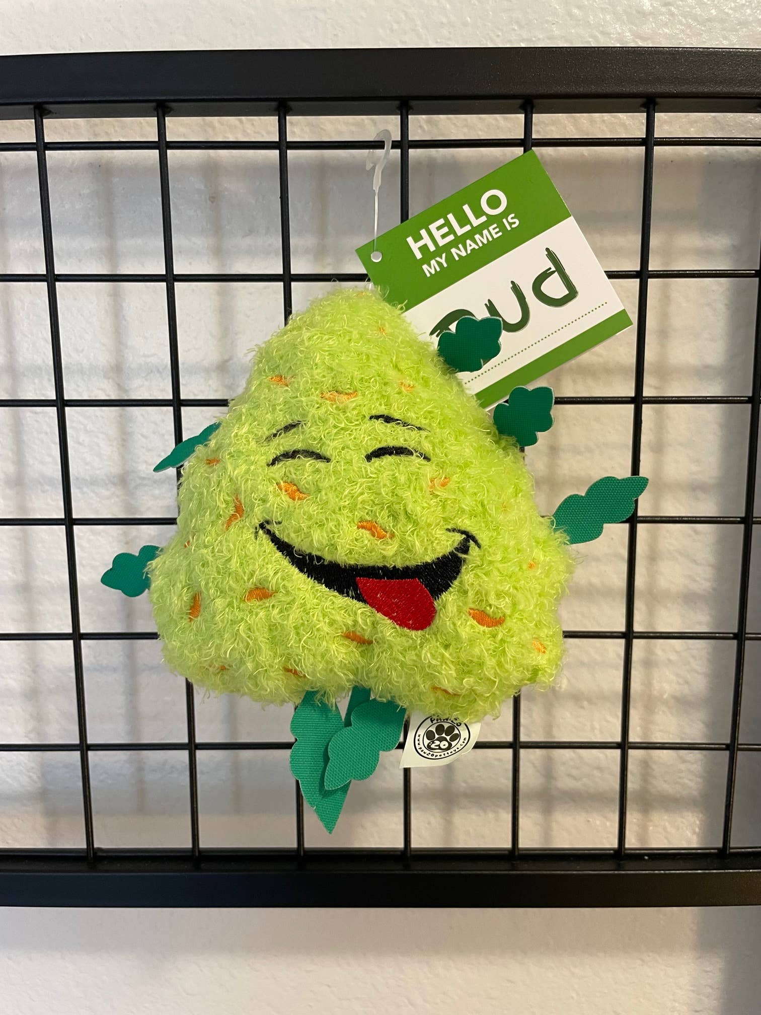 PAW:20 - Wholesale Pet Plush Toy - Dog - Bud the Weed Nug, Parody Plush Squeaker Dog Toy 1