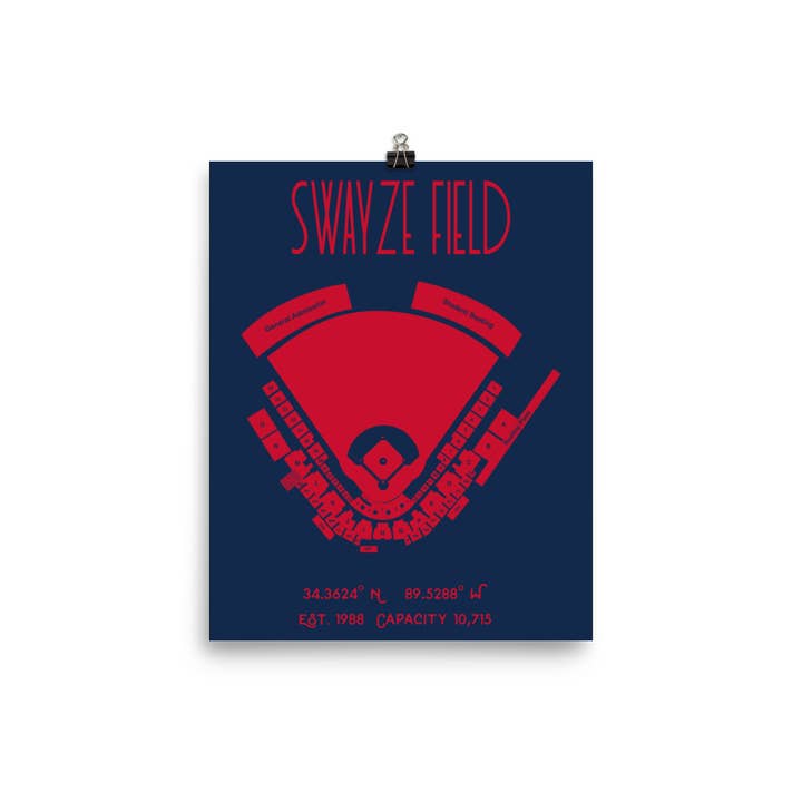 Stadium Prints by BTB - Wholesale Art Print - Ole Miss Baseball Swayze Field Print