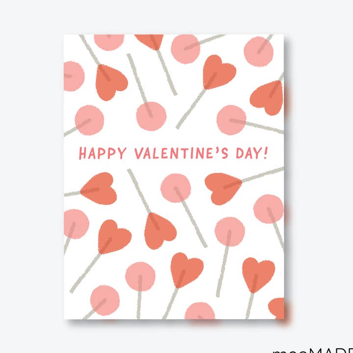 Valentine's Day Lollipops Greeting Card for wholesale by meoMADE