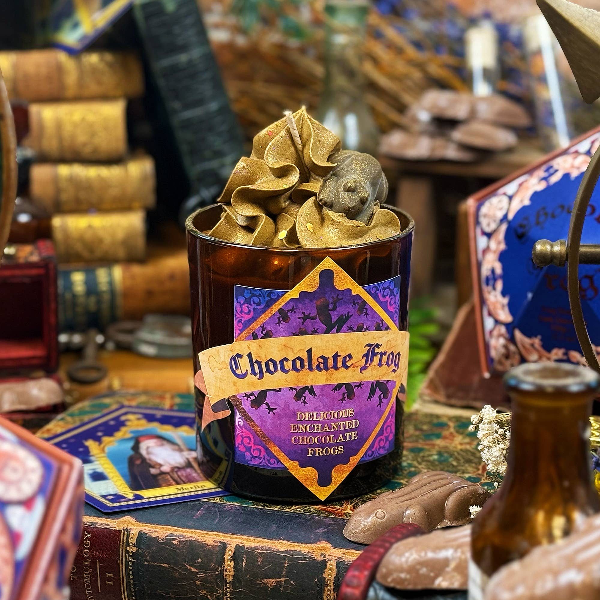 The Lonely Broomstick - Wholesale Novelty Candle - Chocolate Frog Candle