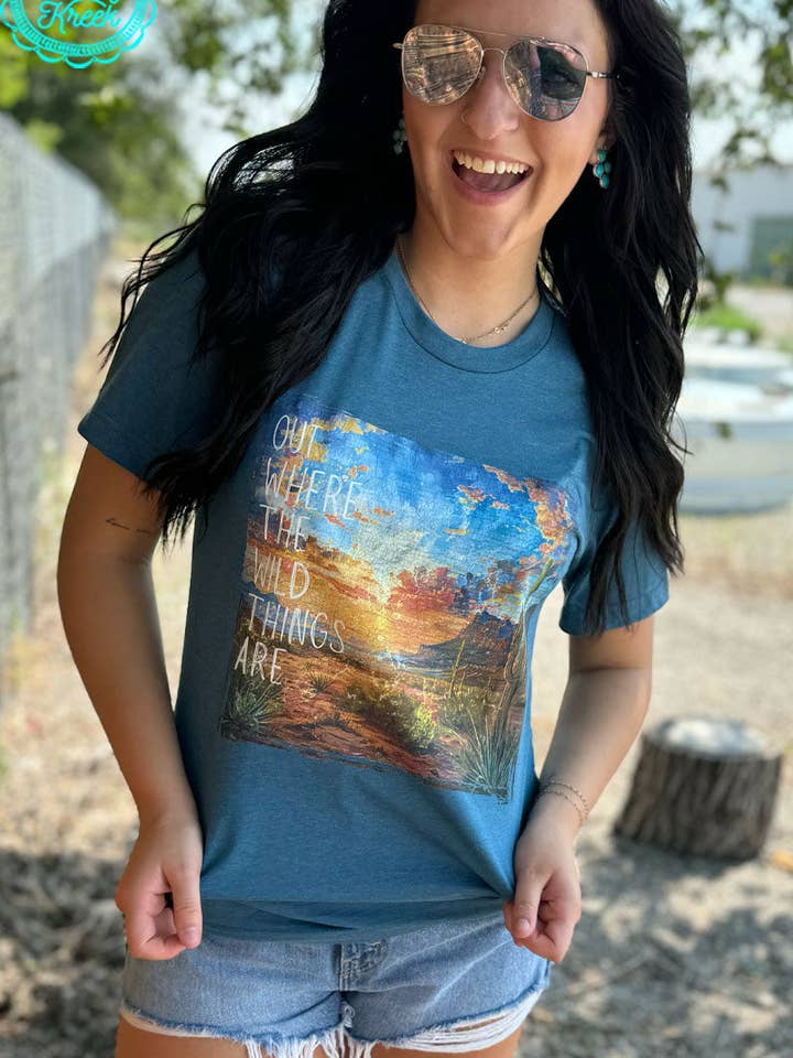 Sterling Kreek - Wholesale Screen Printed T-Shirt - Women's - Out Where The Wild Things Are Tee