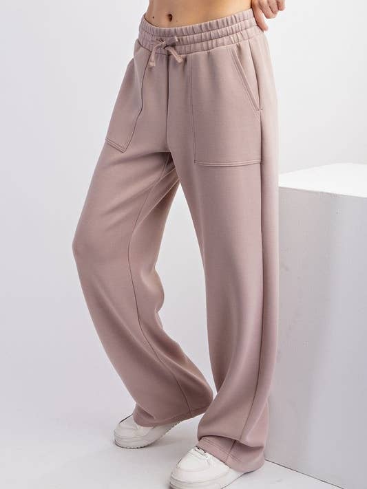 P4962PL37 Plus Size Straight Lounge Pants with Pockets for wholesale by Sunday Morning