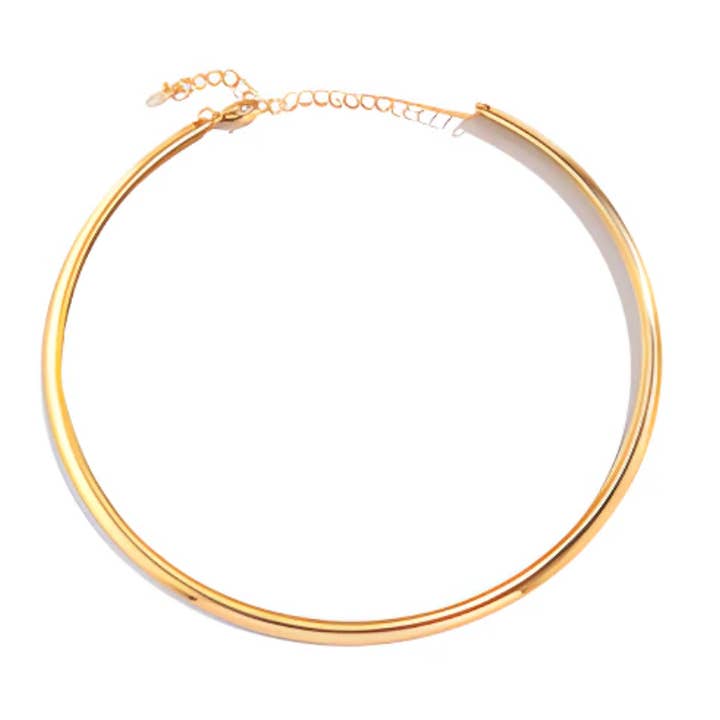 Alambre de Cuello Flexible - Collar - Acero Inoxidable 14K Oro para venta al por mayor de HoopLa