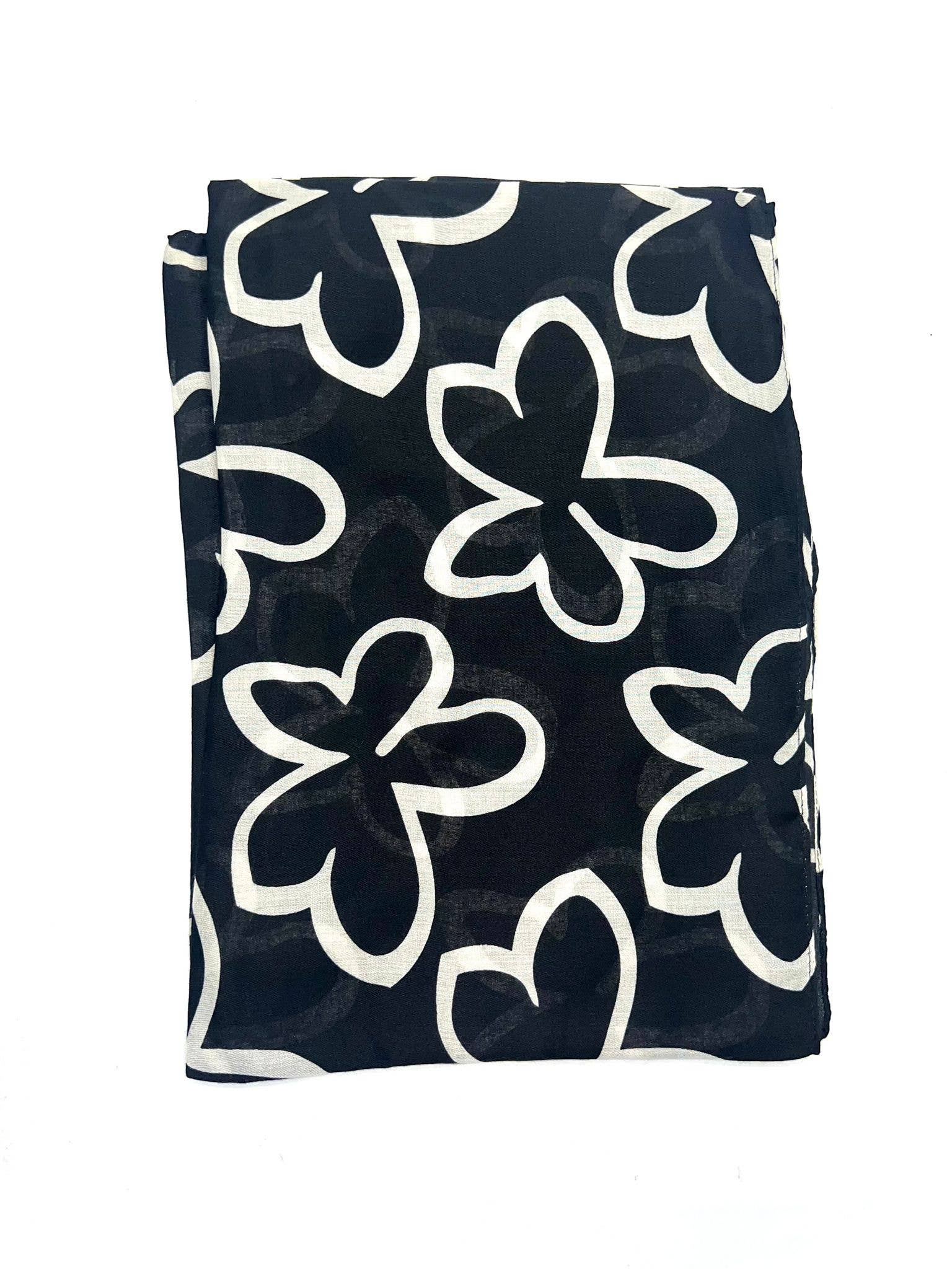LINETA - Wholesale Scarf - Women's - HH-291 Scarf with large flower print pattern3