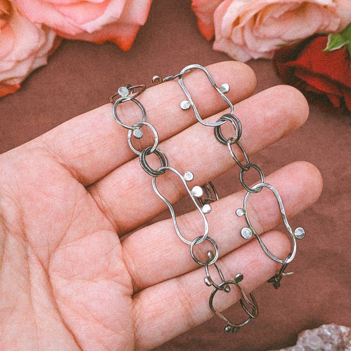 Mystic Dots handgemaakte zilveren ketting voor wholesale door Western Dawn Art