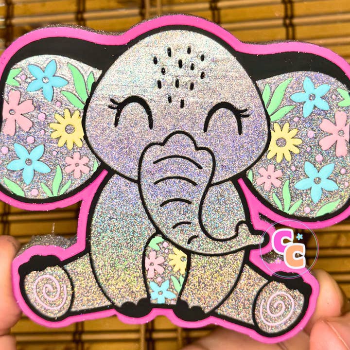 Blommig Elefant Freshie | Bil Luftfräschare | Söt Freshie för wholesale av Crafting Cleveland