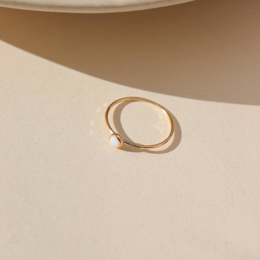 Token Jewelry - Wholesale Single Stone/Solitaire Ring - Opal 4mm Ring2
