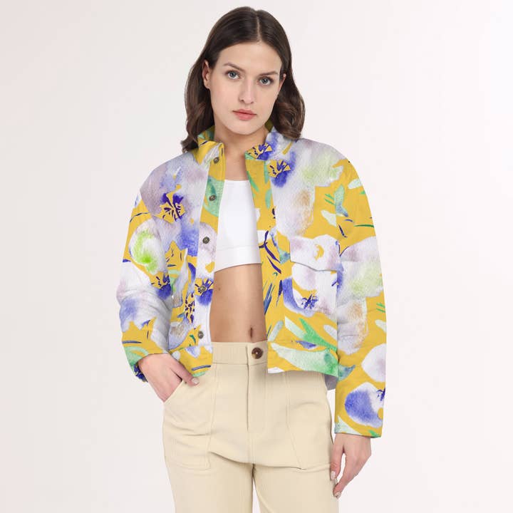 Ungdommelig Oxeye Daisy quiltet jakke for engroshandel hos The Cozyy Affair