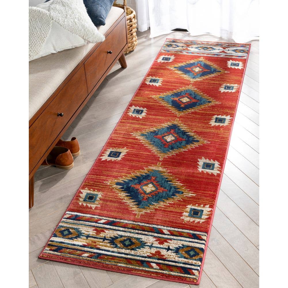 Well Woven - Wholesale Area Rug - Lea Crimson Traditional Southwestern Tribal Rug10